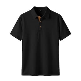 Men's Cooling Ice Silk Seersucker Polo Textured Casual Work Lapel Short Sleeve Basic Modern Plain Jacquard Buttons Spring  Summer Blue Black White Sky Blue Gra