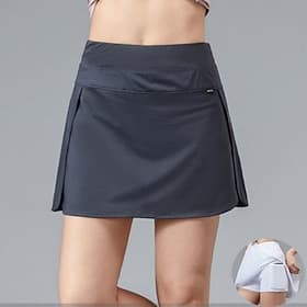 Dames Effen Casual rok Tennisrokken met shorts Sportrok Zak Elastische taille Sportief Lichtgewicht Rekbaar Vochtregelerend Ademend Tennis Golf Hardlopen Rokke