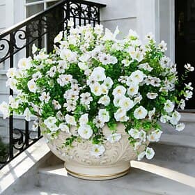 12 Bundles Artificial Flowers for Outdoors Faux Plants Outside Indoor,Realistic UV Resistant Silk Fake Daisy Morning Glory for Home Patio Garden Back Yard Fron