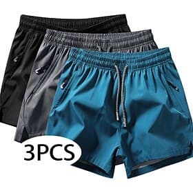 Per uomo Attivo Shorts Pantaloncini casual Pantaloncini sportivi Tasca Elastico in vita Puro Semplice Tinta unita Asciugatura Rapida Sportivo Sopra il ginocchi thumbnail 2