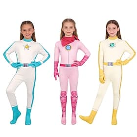 Plumber Video Game Princess Galaxy Princess Starry Princess Star Princess Fancy Costume Bodysuits Girls' Kid's Halloween Carnival Party Comic Con