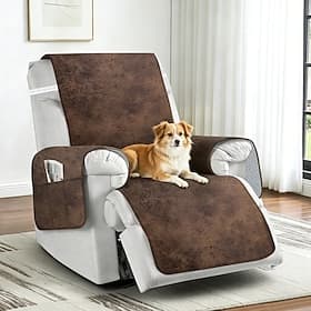 Modern Metallic Foil Recliner Cover, Universal Stretch Single Sofa Slipcover, Washable Anti-Scratch Pet Furniture Guard for Home Office Desk