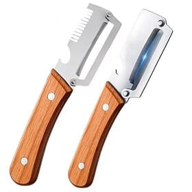2pcs Kitchen Multi-Function Stainless Steel Thickened Fruit Peeler Knife Vegetable Grater  Fruit Peelers with Ultra-Sharp Blade, Bottle Opener, Ergonomic Desig