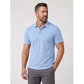 Men's Linen Shirt Polo Shirts-Short Sleeve-Black Green Light Blue