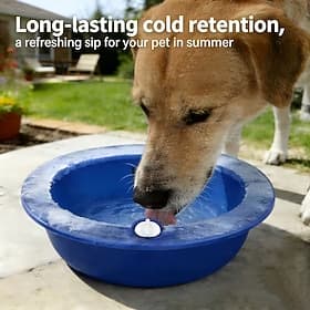 Reusable Pet Ice Bowl A Must-Have Summer Cooling Tool for Pets. Keeps Water Cool for Hours. Ideal for Cats and Dogs. Easy to Clean.