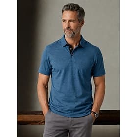 Men's Golf Shirt Golf Polos Shirts Casual Work Lapel Short Sleeve Basic Modern Plain Buttons Front Pocket Summer Spring Regular Fit Blue Lake blue Light Blue G