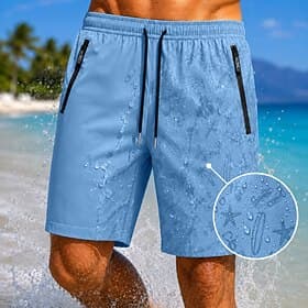 Men's Swim Trunks Boxer Swim Shorts Shorts Pocket Elastic Waist Solid Quick Dry Discoloration In Water Above Knee Casual Beach Swimming Vacation Fashion Blue L