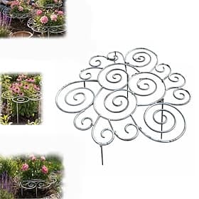 Metal Plant Support Ring, Garden Plant Support Stakes for Flowers Vegetables, Iron Plant Cage, Outdoor Plant Holder for Upright Growth Lawn Patio Garden Suppor