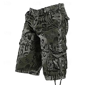 Herren Taktische Shorts Cargo-Shorts Shorts mit Camouflage-Muster Shorts Knöpfe Mehrere Taschen Tarnung tragbar Knielang Outdoor Täglich Campen und Wandern Mod