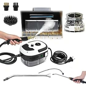 2500w Handheld High-Temperature Pressurized Steam Cleaner, 6 High Speeds Pressure Temperature Steam Cleaning Machine with 3 Brush Heads for Kitchen Home Car Cl