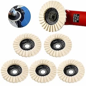 5PCS Felt Polishing Pads Set, 4.5/5.1 Inch Wool Buffing Wheels for Angle Grinder, Durable Flexible Polishing Discs for Metal, Wood, Stone and Marble Countertop