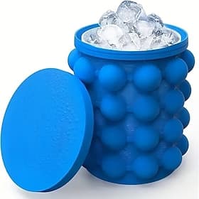 2-in-1 Ice Bucket and Ice Tray - Covered Ice Bucket, Suitable for Bars, Restaurants, and Home Use - Durable and Easy to Clean - Essential Drinking and Kitchen