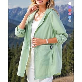 Women's Windbreaker Softshell Jacket Hiking Jacket Outdoor Quick Dry Lightweight Breathable Hiking Outfits Hiking Clothes Summer Spring Jacket Climbing Camping thumbnail 2