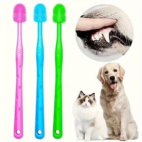3pcs Toothbrush Silicone Dog Brush Pet Cat Toothbrush Small Dog Toothbrush Pet Teeth Cleaning Supplies