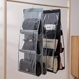 Odorless Foldable Handbag Organizer Rack, Bag Inner Storage Pocket Hanger, Space-Saving Wardrobe Purse Rack with Multi-Pocket Design for Home Travel Use