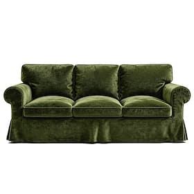 3 Seater Sofa Cover For Ektorp Replacement Couch Cover Slipcover Glossy Velvet Sofa Protector Washable Furniture Cover for Living Room