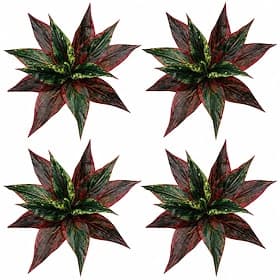 4 Pcs Artificial Shrubs Realistic Fake Plants with Plastic Foliage, Low-Maintenance Fake Flower Bushes with Plastic Leaves, Suitable for Home, Garden, Wedding