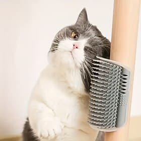 5-teiliges Katzenbürsten- und Kammset mit Katzenminze, weichem Massagekamm und Katzenkopfkratzer für Kätzchen und Welpen