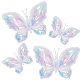2Pcs/5Pcs Iridescent Butterfly Balloons, Large Holographic Butterfly Foil Balloons, Transparent Pastel Butterfly Balloons for Girls Birthday, Baby Shower, Wedd