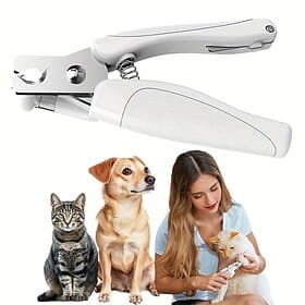 Professional Light Dog Nail Clippers File USB Charging Safe Ergonomic Handle Pet Nail Trimmer Trapper Grooming Cutter Scissors
