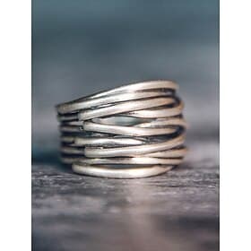 Men's Bohemian Vintage Open Copper Ring, Adjustable Handmade Beach Vacation  Casual Daily Wear Accessory