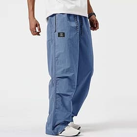 Homme Pantalons Pantalon décontracté Pantalons Amples Pantalon Parachute Pantalon à séchage rapide Cordon de serrage Avec Poches Uni Léger Respirant Longueur c