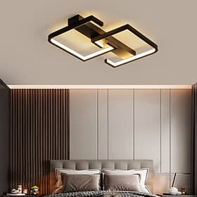 Luminária de teto LED moderna com design retangular irregular, controle remoto e função dimerizável. Ideal para cozinha, quarto, sala de jantar e sala de estar thumbnail 2