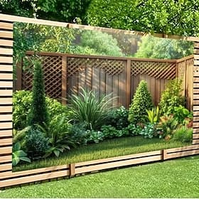 Enchanted Forest Fence Backdrop, 3D Garden Privacy Screen to Turn Your Backyard into a Natural Oasis for Endless Beauty, Weather-Resistant Outdoor Decor