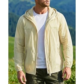 Homme Coupe-Vent Veste de randonnée Veste de protection UV Extérieur Imperméable Séchage Rapide Respirant Tenues de randonnée Vêtements de randonnée Été Printe thumbnail 2