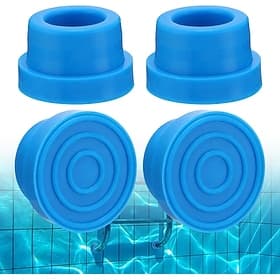 Lot de 4 butoirs en caoutchouc pour échelle de piscine, embouts de protection bleus pour tubes d'échelle de piscine enterrée de 4,8 cm (1,90 po), bouchon de re