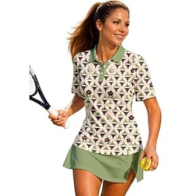 Women's Geometric Sport Shirt Golf Polo Shirt Tennis Shirt Tennis Tee Short Sleeve Floral Buttons UPF50 UV Resistant High Elasticity Moisture Wicking Breathabl