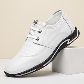 Men's Fashion Accessories Vintage Business Home Outdoor PU Leather Comfortable Lace-up White Black Brown Spring All Seasons