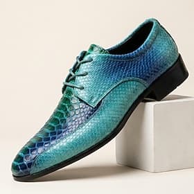 Homme Classique Mariage Cuir PU Confortable À lacets Pourpre foncé Été Printemps Automne thumbnail 2