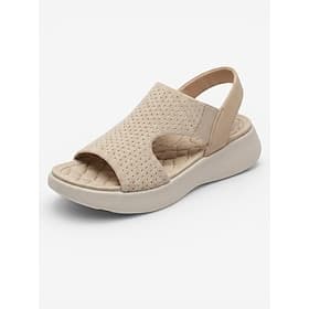 Women's Almond Breathable Knit Arch Support Comfort Sandals – Lightweight Slingback Walking Sandals with Cushioned Footbed  Shock Absorbing Sole and for Travel