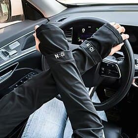 Lot de 4 paires de manchons rafraîchissants avec passe-pouces, protection UV, sans coutures, légers et anti-UV, idéaux pour la conduite, le vélo et les sports