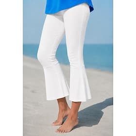 Women's Bell Bottom Leggings Elegant Fashion Casual Full Length High Waist Solid Color Patchwork Stretchy Vacation Formal Black White Wine Light Grey Spring Re