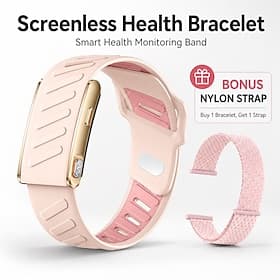 Bracelet connecté sans écran, bracelet de surveillance de la santé avec fréquence cardiaque Bracelet connecté minimaliste pour le suivi du sommeil et de l'acti