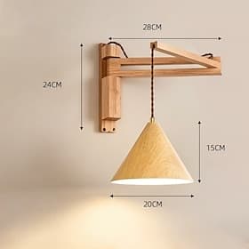 Lampes à bras articulé Salon Bois Applique murale IP20 110-120V 220-240V