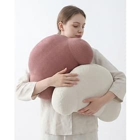 Coussin lombaire ergonomique en forme de nuage, coussin dorsal doux en velours côtelé pour soulager les douleurs dorsales, soutien lombaire toutes saisons pour