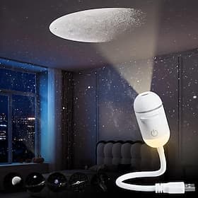 projecteur de galaxie Veilleuse, projecteur de ciel étoilé alimenté par USB, 15 motifs, veilleuse LED portable pour chambre, voiture, décoration intérieure, pr