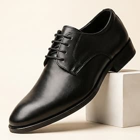 Men's Classic Wedding PU Leather Comfortable Lace-up Black Summer Spring Fall