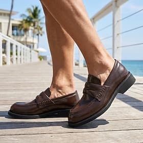 Men's Casual Daily PU Leather Comfortable Breathable Slip-on Black Brown Summer Spring Fall