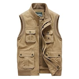 Homme Gilet de pêche Veste Randonnée Gilet multifonctionnel Été Printemps Extérieur Séchage Rapide Multi-poches Résistance à l'Usure Respirant Veste Travail Ch thumbnail 2