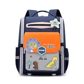 Sac à dos scolaire dinosaure lapin pour garçons et filles, en polyester grande capacité, facile à nettoyer, ergonomique, avec bande réfléchissante, idéal pour