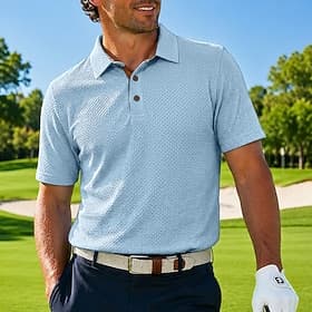 Homme Polo Polo en seersucker Ice Silk Occasionnel Rue Revers Manche Courte Basique Moderne Uni Poids Léger Boutons Été Printemps Coupe régulière Noir Blanche