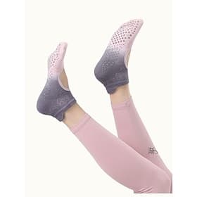 Women's Non-slip Five Toe Yoga Socks - Gradient Grippy Pilates Barre Socks for Indoor Training