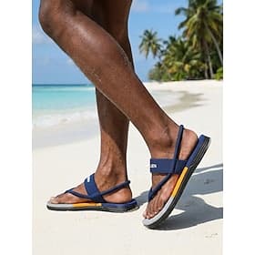 Sandales tongs pour hommes, idéales pour les vacances à la plage. Chaussures d'été légères à bout ouvert, confortables et décontractées, parfaites pour les vac thumbnail 2