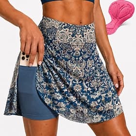 Femmes Paisley Rétro Jupe-short de cyclisme Vélo Jupe Coupe Slim Des sports Écran solaire Résistant aux UV Coussin 3D Séchage Rapide Bleu Vêtement Tenue Tenues thumbnail 3