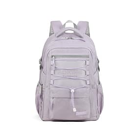 Lavender School Backpack for Teen Girls Middle High School - Large Capacity Bookbag with Laptop Compartment  Bungee Cord - Aesthetic Purple Daypack