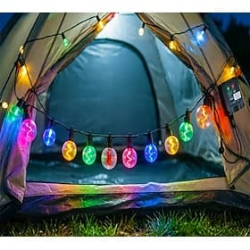 Guirlandes lumineuses solaires d'extérieur, guirlandes lumineuses solaires à globe, ampoules étanches pour terrasse, jardin, porche, décoration de mariage et d